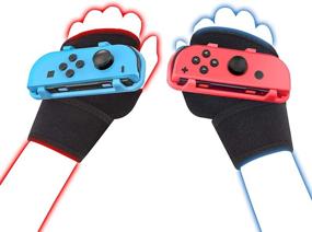 img 4 attached to 🎮 LeyuSmart Wrist Strap for Just Dance - Nintendo Switch Dancing Game Accessories, Kids Size Hand Free Wristband for JoyCon Grip (Small Size Red+Blue) - Compatible with Just Dance 2022 2021 2020 2019