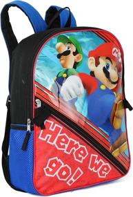 img 2 attached to 🎒 Super Mario Backpack with Insulated Lunchbox - Red/Blue, One Size: Ultimate Gaming Gear for Kids