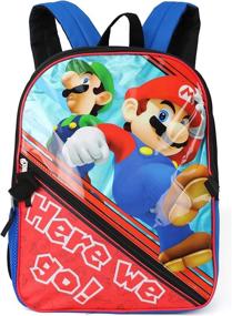 img 3 attached to 🎒 Super Mario Backpack with Insulated Lunchbox - Red/Blue, One Size: Ultimate Gaming Gear for Kids