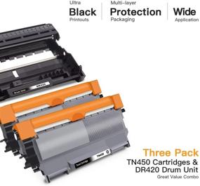 img 3 attached to 🖨️ E-Z Ink (TM) Compatible Toner Cartridge and Drum Unit Replacement Brother TN450 TN420 DR420 (2 Toner 1 Drum) - 3 Pack for HL-2270DW HL-2280DW HL-2230 HL-2240 MFC-7360N MFC-7860DW 2840 2940