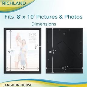 img 3 attached to 🖼️ Classic Style Distinguished Edging Langdon House 8x10 Black Picture Frame from the Richland Collection