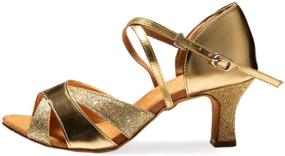 img 4 attached to 👠 Dress First Women's Ballroom Dancing Sandals - Stylish & Comfortable Shoes