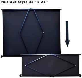 img 2 attached to 📽️ Pyle PRJTP46 Portable Projector Screen - Lightweight & Durable Stand for Meetings, Conferences, Indoor & Outdoor Use - 40 Inch White Screen