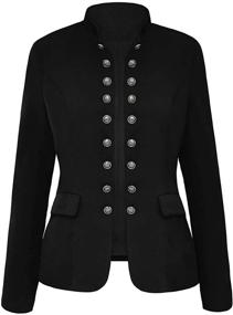 img 1 attached to 🧥 Luvamia Women's Blazer with Button Sleeves in Women's Clothing