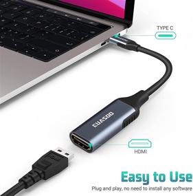 img 1 attached to 💻 EUASOO USB-C to HDMI Adapter 4K@30Hz | USB 3.1 Type-C to HDMI Adapter [USB 3.1 Gen2] - Compatible with MacBook Pro 2019/2018/2017, Dell XPS 13/15, Galaxy S10/S9, Surface Book 2, Chromebook Pixel and More