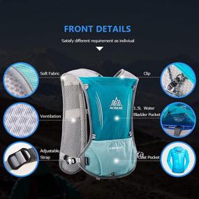 img 1 attached to 🎒 AONIJIE Hydration Backpack Vest: Stay Hydrated and Lightweight During Outdoor Sports - Running, Cycling, Climbing, Hiking