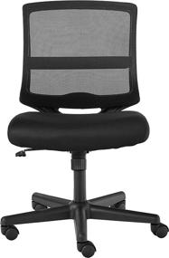 img 3 attached to HON ValuTask Mid-Back Mesh Task Chair, Black Armless Computer Chair for Enhanced Comfort and Functionality (HVL206)