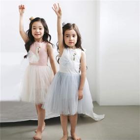 img 2 attached to 👸 Toddlers Flower Princess Dress Sleeveless Sundress - TTYAOVO Baby Girls Tulle Dress