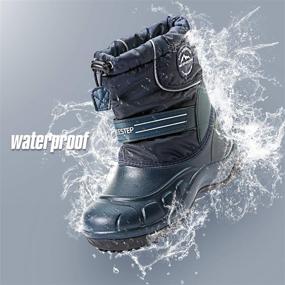 img 1 attached to Детские утепленные сапоги Weestep для малышей и малышек: Водонепроницаемая зимняя обувь для мальчиков и девочек, теплая и стильная