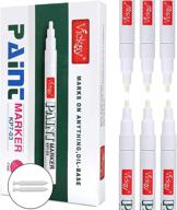 6pcs fine point oil based marker paint pens white permanent marker for rock логотип