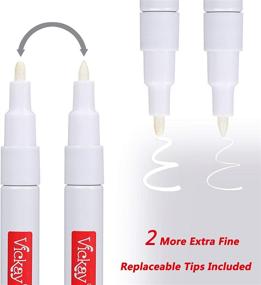 img 3 attached to 6Pcs Fine Point Oil Based Marker Paint Pens White Permanent Marker For Rock