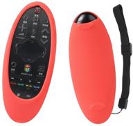 samsung tv remote case sikai patent shockproof silicone case for samsung bn59-01185f bn59-01181a bn59-01185a led hdtv remote control with free lanyard (red) logo