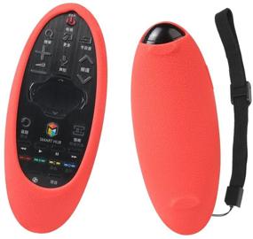 img 4 attached to Samsung TV Remote Case SIKAI Patent Shockproof Silicone Case For Samsung BN59-01185F BN59-01181A BN59-01185A LED HDTV Remote Control With Free Lanyard (Red)