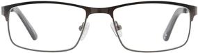 img 3 attached to 5-Pack Eyecedar Reading Glasses for Men - Metal Frame Rectangle Style, Stainless Steel Material with Spring Hinges, including Sun Readers, 2.50 inches