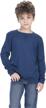 🧥 cozy cashmere cotton kids thermal v crewneck: long sleeve base layer tee for boys logo