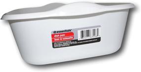 img 1 attached to 🔍 Optimized for SEO: White Plastic Dishpan - 8 Quart Size (13½ x 11 x 4½H)