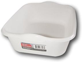 img 3 attached to 🔍 Optimized for SEO: White Plastic Dishpan - 8 Quart Size (13½ x 11 x 4½H)