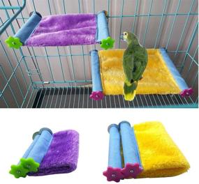 img 4 attached to 🐦 Cozy Winter Bird Nest Hammock Bed Toy for Pet Parrot Parakeet Cockatiel Conure Cockatoo African Grey Eclectus Amazon Lovebird Budgie Finch Canary Hamster Rat Chinchilla Squirrel - Ideal Cage Perch