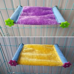img 2 attached to 🐦 Cozy Winter Bird Nest Hammock Bed Toy for Pet Parrot Parakeet Cockatiel Conure Cockatoo African Grey Eclectus Amazon Lovebird Budgie Finch Canary Hamster Rat Chinchilla Squirrel - Ideal Cage Perch