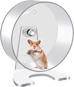 img 4 attached to 🐹 Zacro 8.7in Silent Running Wheel for Hamsters, Gerbils, Mice and Other Small Pets - Hamster Exercise Wheel