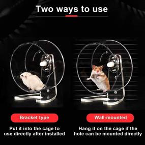 img 2 attached to 🐹 Zacro 8.7in Silent Running Wheel for Hamsters, Gerbils, Mice and Other Small Pets - Hamster Exercise Wheel
