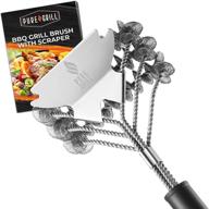 🔥 revolutionary pure grill 3-in-1 stainless steel bristle free wire brush for effortless bbq grate cleaning and scrubbing logo