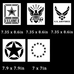 14 pcs American Flag Stencil Templates & Star Stencil & Navy Stencil for  Painting on Wood Crafts Fabric/Airbrush/Reusable Stencil/DIY Drawing  Painting