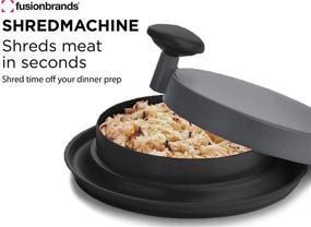 img 3 attached to 🐻 FusionBrands ShredMachine - The Convenient and User-Friendly Bear Claws Meat Shredder Alternative for Pulled Pork, Beef, Chicken, and More - BPA Free Hand Shredder with Ergonomic Handles, Non-Slip Base, Grey