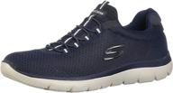 sleek and stylish: skechers summits sneakers in 👟 black charcoal - must-have men's shoes for fashion enthusiasts logo