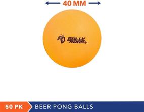 img 3 attached to Rally and Roar Beer Pong Balls, Pack of 50, 40mm, Orange - Party-Friendly Colored Beer Pong Balls - Washable, Durable Set for Beer Pong Shots - Premium Table Tennis Accessories