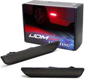 img 4 attached to 🚘 iJDMTOY Дымчатая линза Красный полный светодиодный задний боковой маркерный светильник комплект для Ford Mustang 2010-2014 | 45-светодиодов | Замена оригинальной задней боковой лампы.