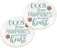 🐾 pawprints absorbent coaster by p graham dunn logo