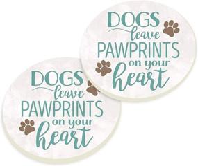 img 4 attached to 🐾 Pawprints Absorbent Coaster by P Graham Dunn