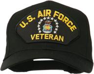 🎩 e4hats.com us air force veteran military patch cap - honor your service in style! logo