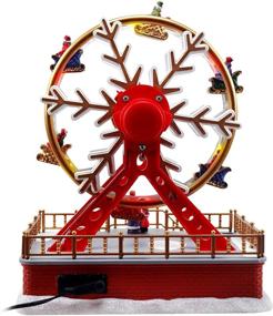 img 2 attached to 🎠 Christmas Ferris Wheel Animated Pre-lit Musical Christmas Village: Enhance Your Carnival Decorations & Snow Village Displays with this 11 in Holiday Delight