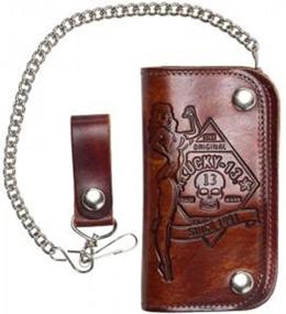 img 1 attached to 👜 Stylish No Riders Embossed Chain Wallet: A Perfect Blend of Fashion and Functionality