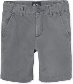 img 4 attached to 🩳 Classic and Stylish Children's Place Black Chino Shorts for Boys