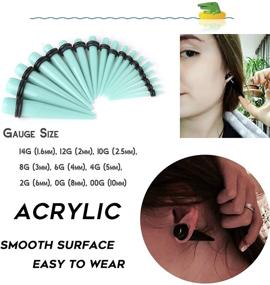 img 3 attached to 🔸 LOYALLOOK Ear Stretching Kit: 54-66Pcs Acrylic Tapers, Plugs, Spiral Tapers & Tunnels - 14G-00G Ear Stretching Starter Set