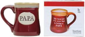 img 3 attached to 🍵 Papa's Finest Porcelain Burgundy Coffee Tea Mug Cup - 18oz Luxury Gift Box