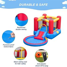 img 2 attached to 🏀 Ultimate Fun with Valwix Inflatable Commercial Waterslide Basketball!