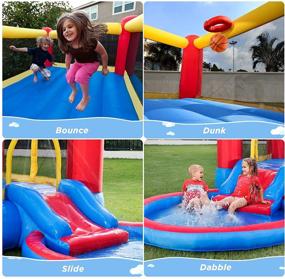 img 3 attached to 🏀 Ultimate Fun with Valwix Inflatable Commercial Waterslide Basketball!