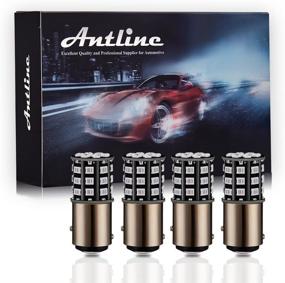 img 4 attached to 🔴 Antline BAY15D LED Bulbs Brilliant Red, 12-24V, 1157 2057 2357 7528, Super Bright 800 Lumens, Pack of 4, Replacement for Tail Brake and Turn Signal Lights, Parking Light
