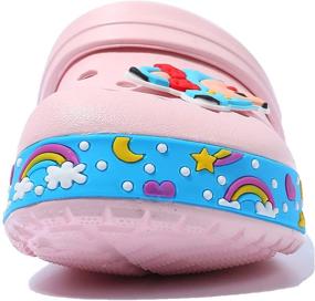 img 2 attached to 🦄 Adorable Girls Clogs: Unicorn Slipper Toddler Sandals for Beach, Garden, and Water Fun