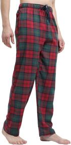 img 4 attached to 🌙 Relaxing and Cozy Multicolored Men's Sleep & Lounge Clothing in Chillin Comfy Cotton Flannel