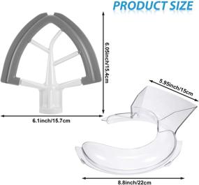 img 3 attached to 🥣 Enhance Your KitchenAid Mixer with the KFE5T Tilt Head Flex Edge Beater and KN1PS Pouring Shield: a Perfect Replacement Package!