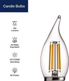 img 3 attached to 💡 FLSNT Dimmable Filament Chandelier: A Perfect Equivalent Replacement!