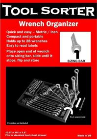 img 2 attached to 🔧 Red Tool Sorter Wrench Organizer - Space Saving 28-Tool Tray, Ideal for Tool Box Drawers, Premium Quality Professional Tool Organizer, Made in the USA