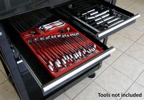 img 3 attached to 🔧 Red Tool Sorter Wrench Organizer - Space Saving 28-Tool Tray, Ideal for Tool Box Drawers, Premium Quality Professional Tool Organizer, Made in the USA