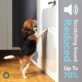 img 2 attached to 🚪 PROTECTO Door Scratch Protector: Heavy Duty Guard for Furniture, Windows, and Walls – Save Security Deposits with Clear Claw Shield, Effective Deterrent for Dogs' Scratching; Available in Multiple Sizes