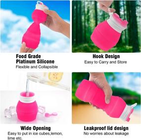 img 2 attached to Collapsible Silicone Bottle 550 Approved Portable Outdoor Recreation